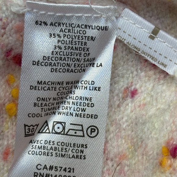 LOFT “Sweater Weather” Speckled Knit Pullover in light pink, XS 🩷 - Picture 5 of 8